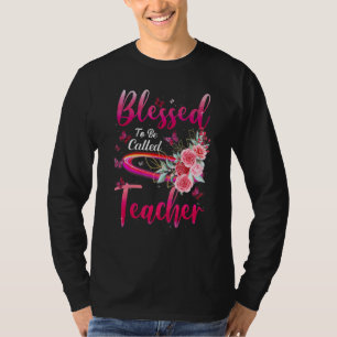 T-shirt Béni D'Être Appelé Teacher Papillon Moth Fleur