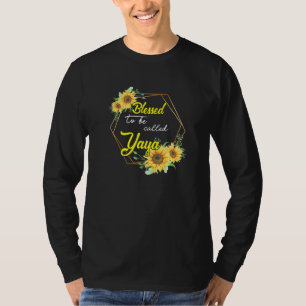 T-shirt Béni d'être appelé Yaya Sunflower Yaya Mères d