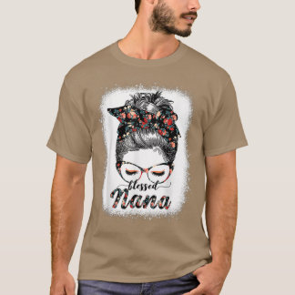 T-shirt Béni Nana Messy Bun Femmes Joyeuses Pâques, Mère