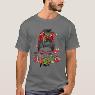 T-shirt Béni Nana Père Noël Messy Bun Femmes Noël Grand