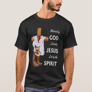 T-shirt Béni par Dieu - Aimé par Jésus, Cowboy Chrétien