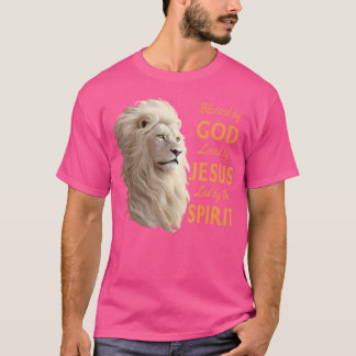 T-shirt Béni Par Dieu - Aimé Par Jésus Lion chrétien