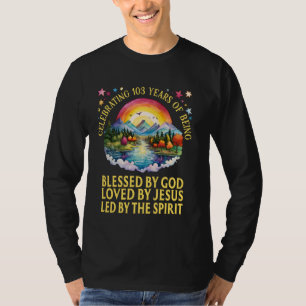 T-shirt Béni Par Dieu Pendant 103 Ans Arc En Ciel Au Couch