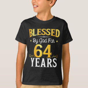 T-shirt Béni par Dieu pendant 64 ans 64e anniversaire Homm