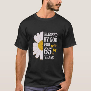 T-shirt Béni Par Dieu Pendant 65 Ans 65e Anniversaire Dais