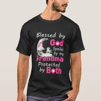T-shirt Béni Par Dieu Porté Par Ma Grand-Mère Protégée Par
