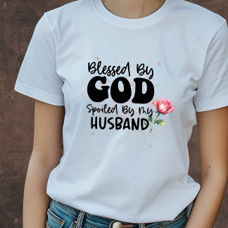 T-shirt Béni par Dieu Porté par mon Mari Christian