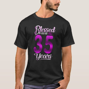 T-shirt Béni par Dieu pour 35 ans 35e anniversaire Cro