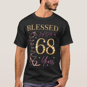 T-shirt Béni Par Dieu Pour 68 Ans 68e Anniversaire Partie