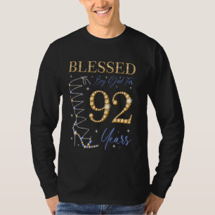 T-shirt Béni Par Dieu Pour 92 Ans 92e Anniversaire Partie