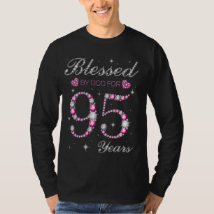 T-shirt Béni Par Dieu Pour 95 Ans 95e Anniversaire Partie