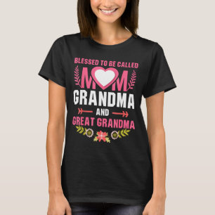 T-shirt Bénie d'être appelée maman arrière-grand-mère mère