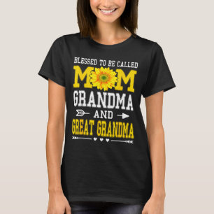 T-shirt Bénie d'être appelée maman grand-mère arrière-gran