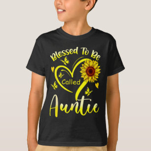 T-shirt Bénie d'être appelée tante tournesol floral