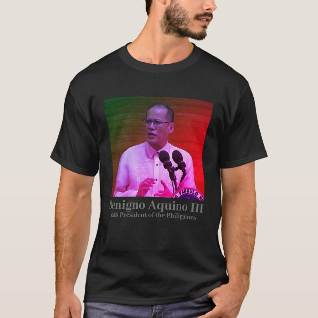 T-shirt Benigno Noynoy Aquino III, 15ème Président de PH (Devant)