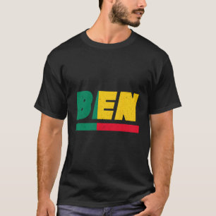 T-shirt Bénin Ben Beninese Avec Drapeau