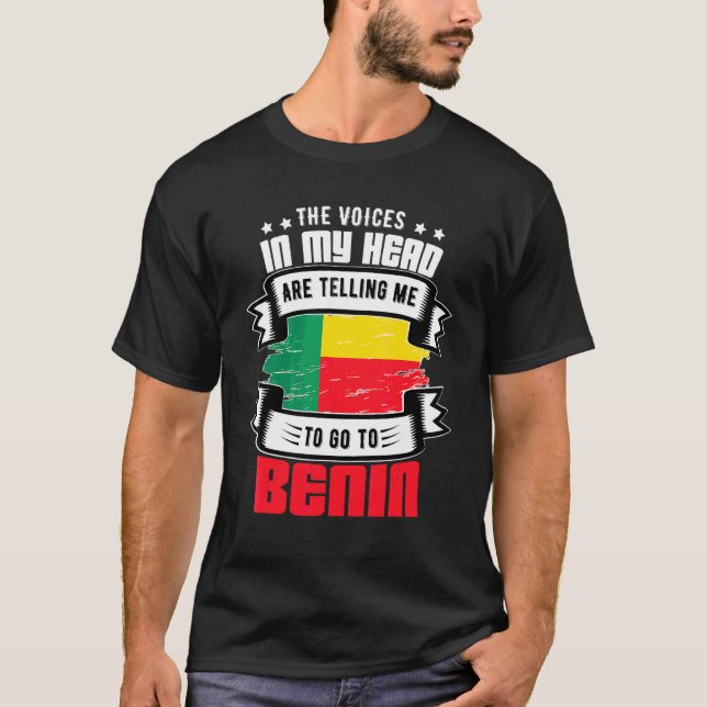 T-shirt Bénin Dans Ma Tête (Devant)