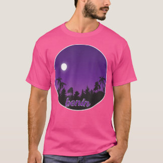 T-shirt benin De nuit avec Palms
