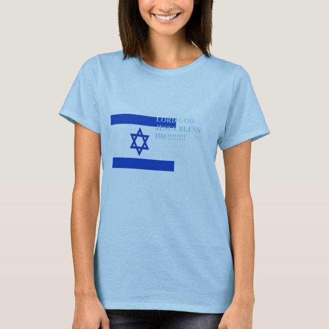T-shirt Bénissez Israël IDF (Devant)