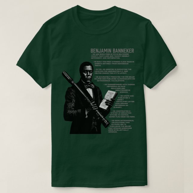 T-shirt Benjamin Banneker Faits (Design devant)