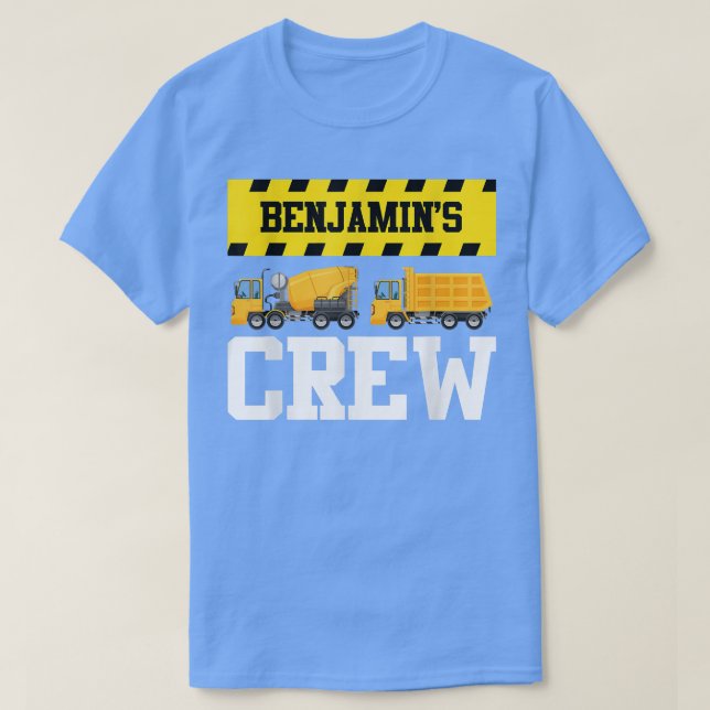 T-shirt Benjamin Construction Crew Custom Dumptruck Dump T (Design devant)