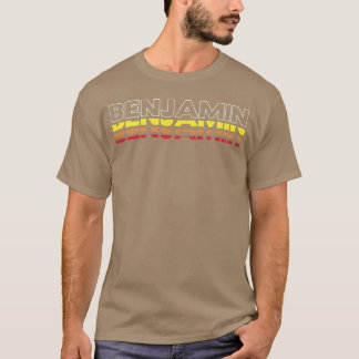 T-shirt Benjamin prénom drôle vintage coucher de soleil Be