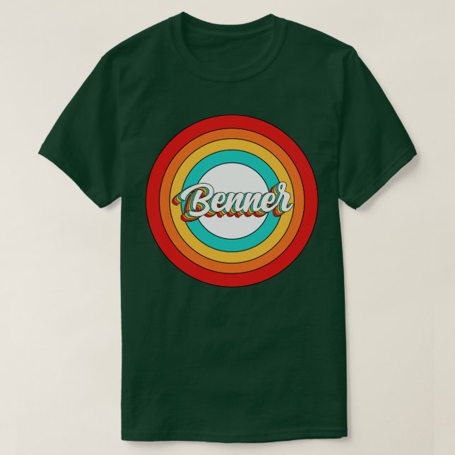 T-shirt Benner Nom Chemise Vintage Benner Cercle (Design devant)