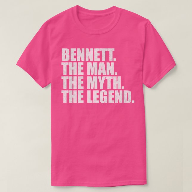 T-shirt Bennett Bennett Nom Bennett prénom (Design devant)