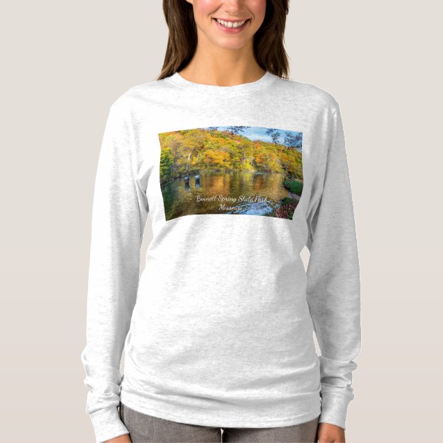 T-shirt Bennett Printemps Automne Pêche Longs manches pour (Devant)