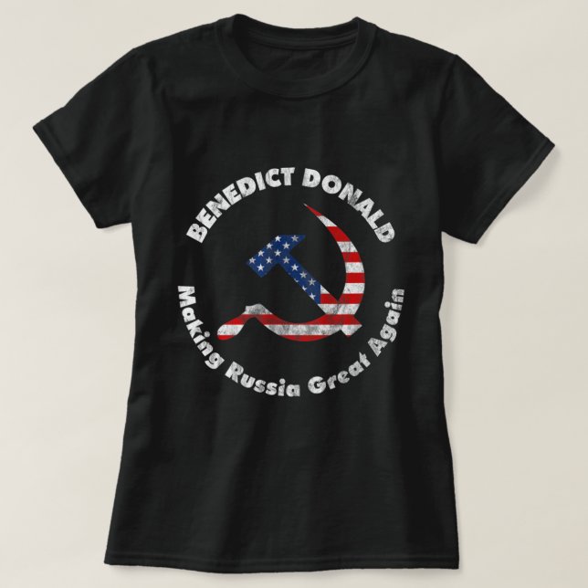 T-shirt Benoît Donald Rendre sa grandeur à la Russie Anti  (Design devant)