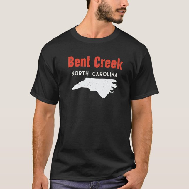 T-shirt Bent Creek and Hildebran North Carolina USA State  (Devant)