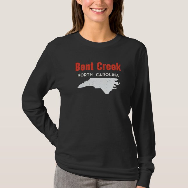 T-shirt Bent Creek and Hildebran North Carolina USA State  (Devant)