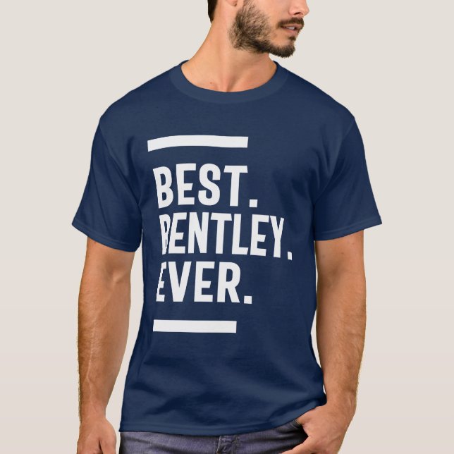 T-shirt Bentley Nom personnalisé Anniversaire Cadeau (Devant)