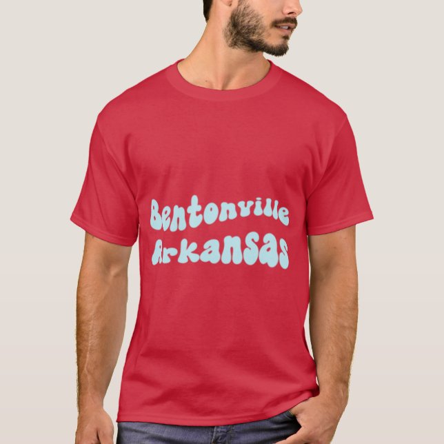 T-shirt Bentonville Arkansas ondulé (Devant)