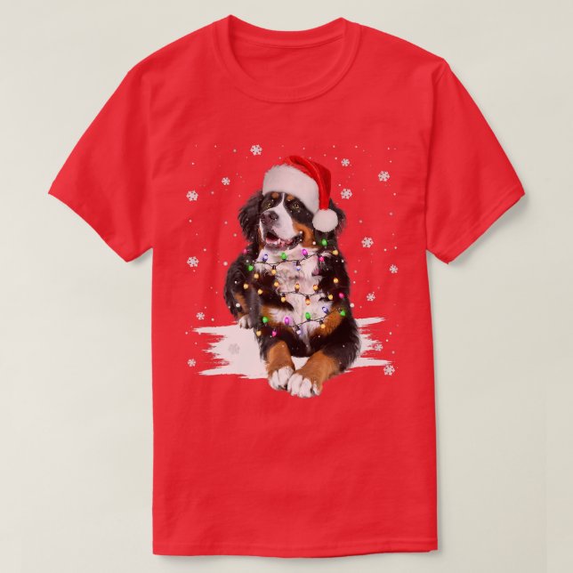 T-shirt Berese Mountain Dog Lights Christmas Matching Fam (Design devant)