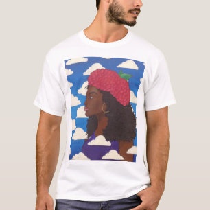 T-shirt Béret T blanc de la framboise du type