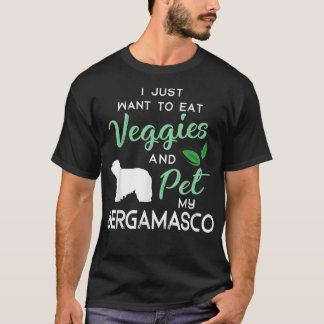 T-shirt Bergamasco Amusant Vegan Amoureux des chiens propr