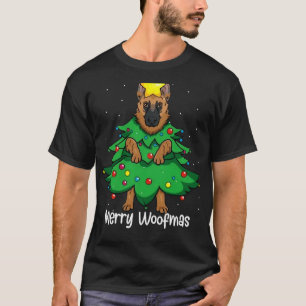 T-shirt Berger allemand Amoureux des chiens sapin de Noël