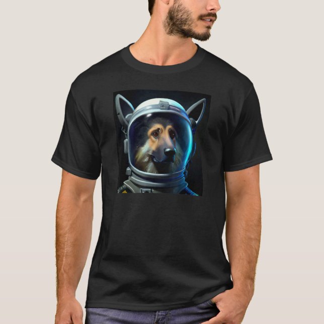 T-shirt Berger Allemand Astronaute (Devant)