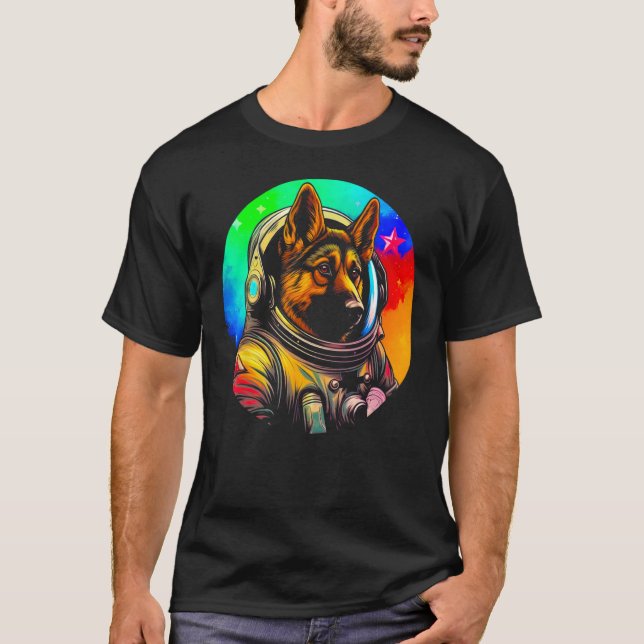 T-shirt Berger allemand astronaute (Devant)