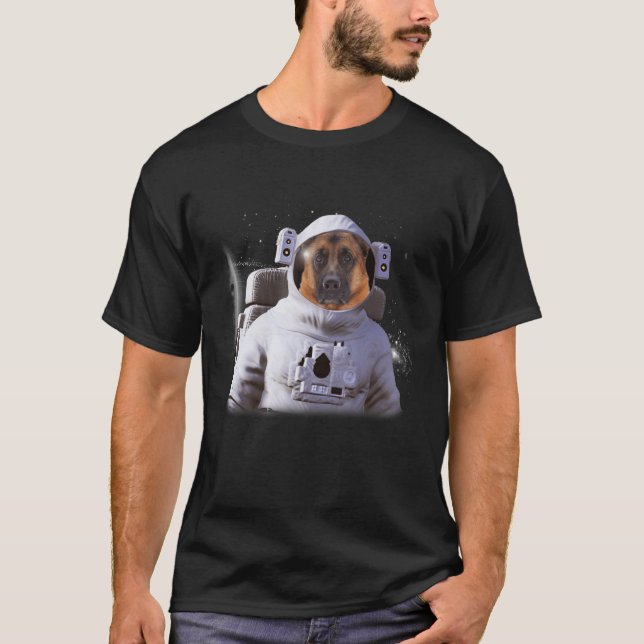T-shirt Berger Allemand Astronaute Profond Dans L'espace C (Devant)