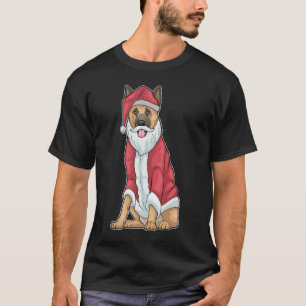 T-shirt Berger allemand chapeau de Noël