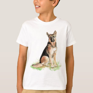 T-shirt berger allemand, chien, animal, animal