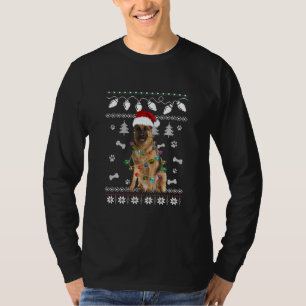T-shirt Berger Allemand Chien de Noël Lumière Douille moch