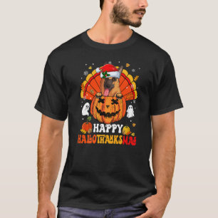 T-shirt Berger Allemand Chien Heureux Hallothanksmas Hallo