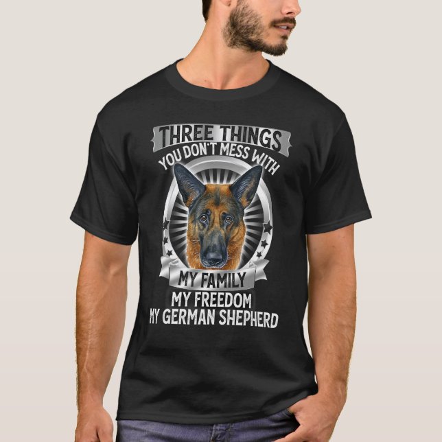 T-shirt Berger Allemand Chien Mignon (Devant)