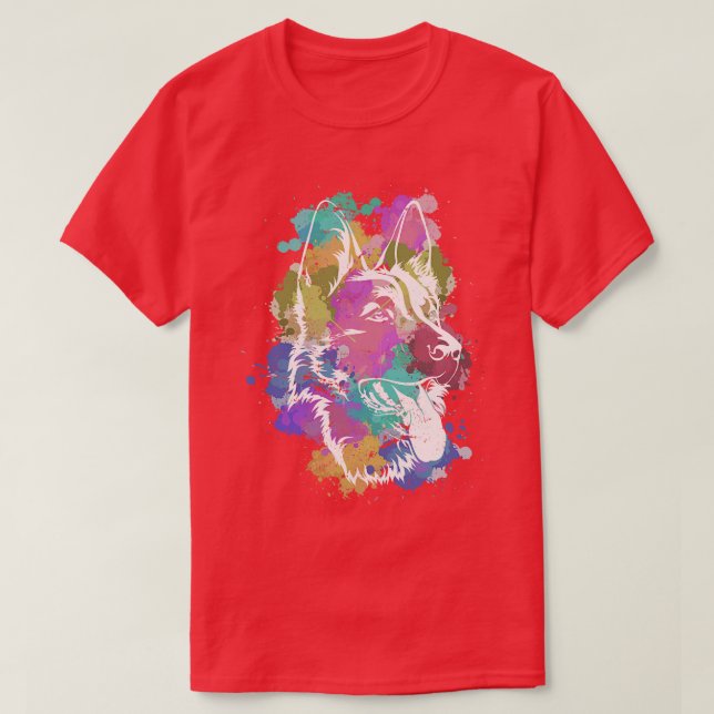 T-shirt Berger allemand coloré (Design devant)