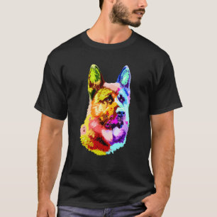 T-shirt Berger allemand coloré Chien Papa Maman Propriétai
