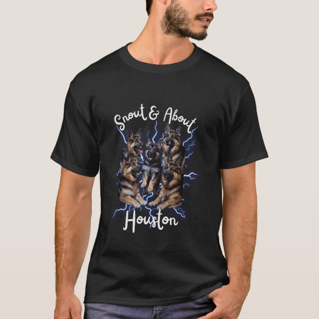 T-shirt Berger Allemand Contrefaçon Houston Texas (Devant)