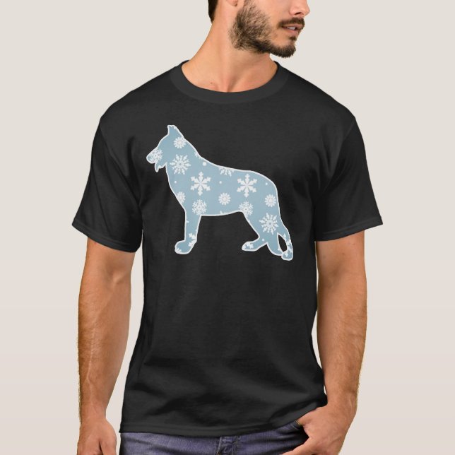 T-shirt Berger allemand de neige (Devant)
